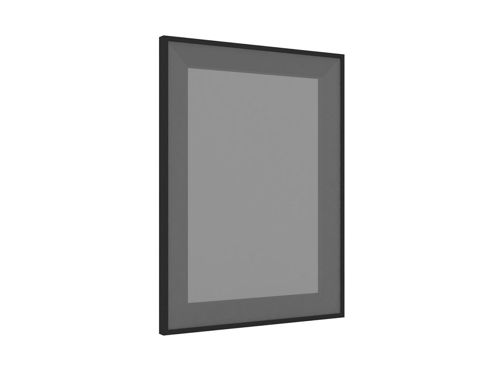 Telaio Alluminio per Anta Vetro mm.4 Profilo 20307 mm.45x20x8 su Misura Senza Vetro Nero Opaco - immagine 1
